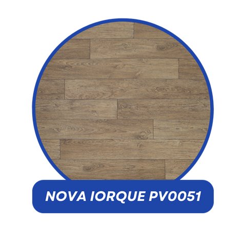 Piso vinílico em manta Kapazi 0,5 mm e 0,7 mm, modelo Nova Iorque PV0051