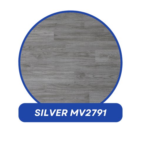 Piso vinílico em manta Kapazi 1,5 mm, modelo Silver MV2791